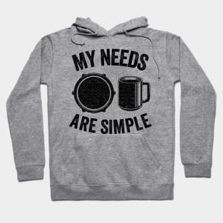 My Needs Are Simple E-Drums & Coffee Drummer Electronic Drums Gift Hoodie